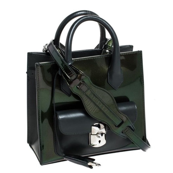 Balenciaga Handbags - Balenciaga Dark Green Padlock Bag